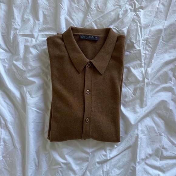 paul james Other - Knit polo by Paul James UK (caramel color)